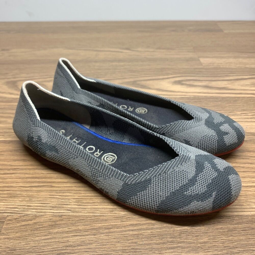 Rothy’s The‎ Round Toe Retired Camo Print Gray Shoes Size 7.5